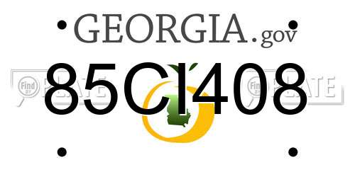 85CI408 Georgia License Plate