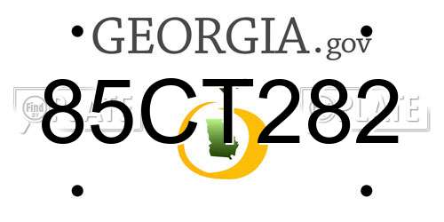 85CT282 Georgia License Plate