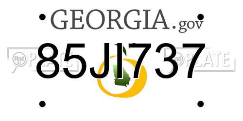 85JI737 Georgia License Plate