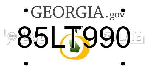 85LT990 Georgia License Plate