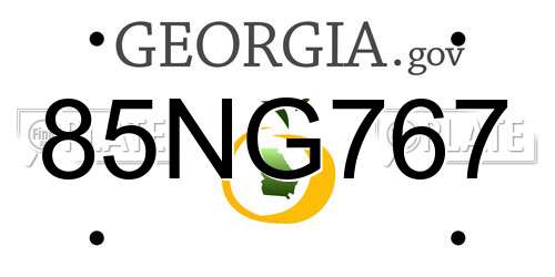 85NG767 Georgia License Plate