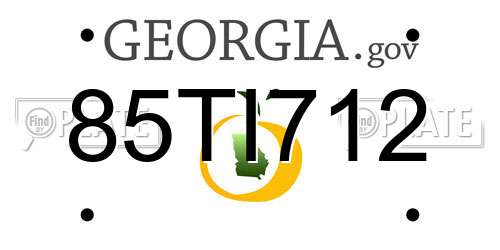 85TI712 Georgia License Plate