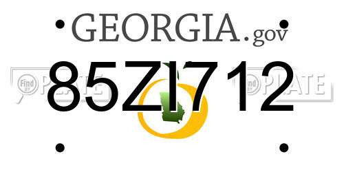 85ZI712 Georgia License Plate