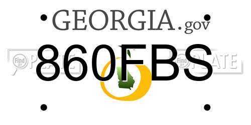 860FBS Georgia License Plate
