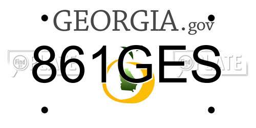 861GES Georgia License Plate