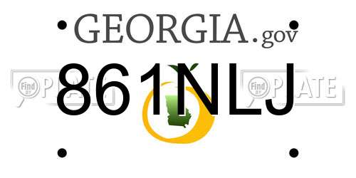 861NLJ Georgia License Plate