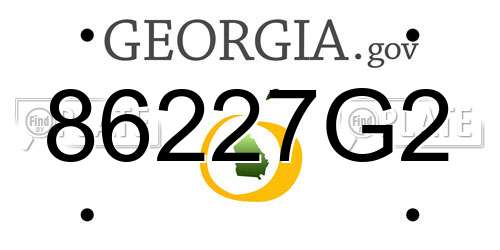86227G2 Georgia License Plate