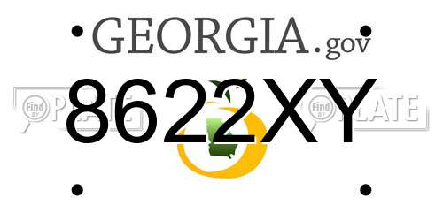 8622XY Georgia License Plate