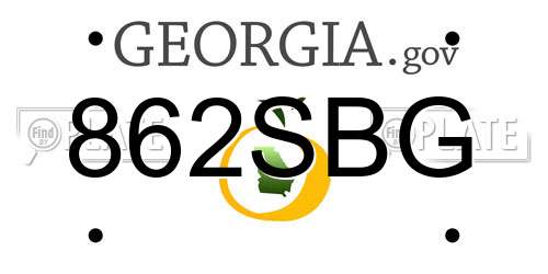 862SBG Georgia License Plate