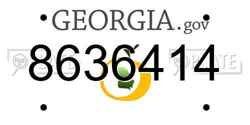 8636414 Georgia License Plate