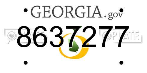 8637277 Georgia License Plate