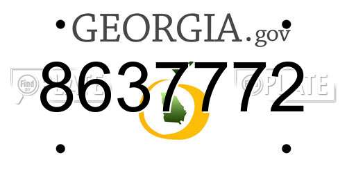 8637772 Georgia License Plate