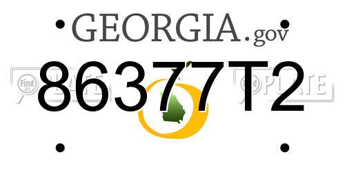 86377T2 Georgia License Plate
