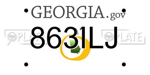 863ILJ Georgia License Plate