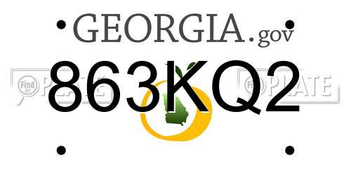 863KQ2 Georgia License Plate