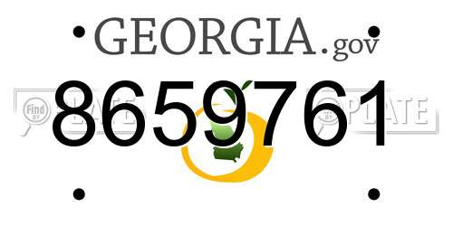 8659761 Georgia License Plate