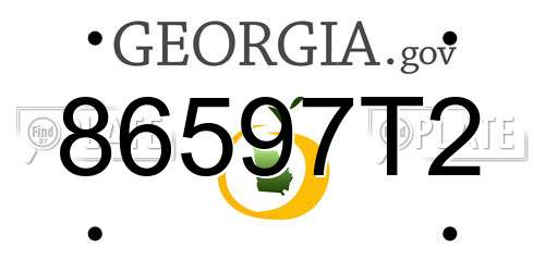 86597T2 Georgia License Plate
