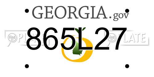 865L27 Georgia License Plate