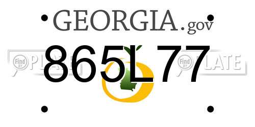 865L77 Georgia License Plate