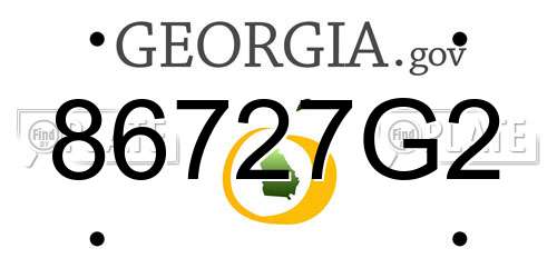 86727G2 Georgia License Plate