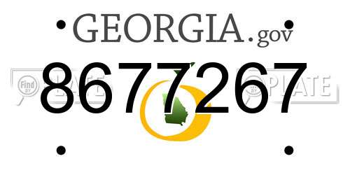 8677267 Georgia License Plate