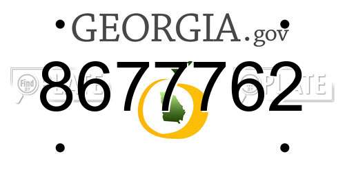 8677762 Georgia License Plate