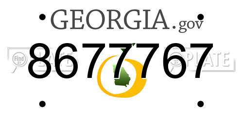 8677767 Georgia License Plate