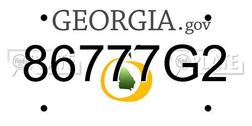 86777G2 Georgia License Plate