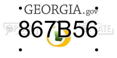 867B56 Georgia License Plate
