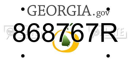 868767R Georgia License Plate