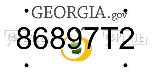 86897T2 Georgia License Plate