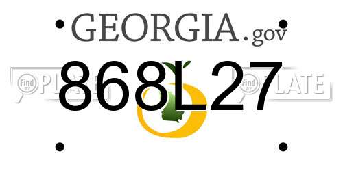 868L27 Georgia License Plate