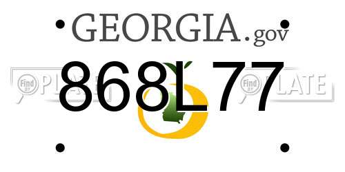 868L77 Georgia License Plate