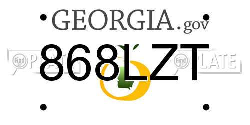 868LZT Georgia License Plate
