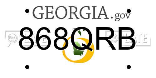 868QRB Georgia License Plate