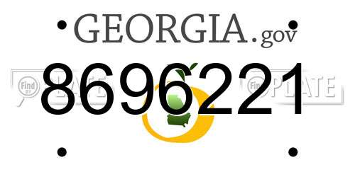 8696221 Georgia License Plate