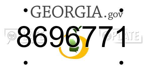 8696771 Georgia License Plate
