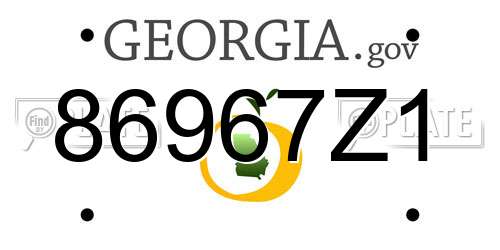 86967Z1 Georgia License Plate