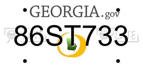86ST733 Georgia License Plate