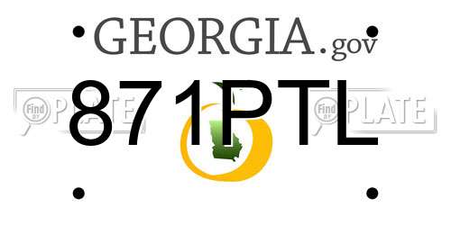 871PTL Georgia License Plate