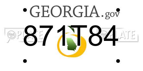 871T84 Georgia License Plate