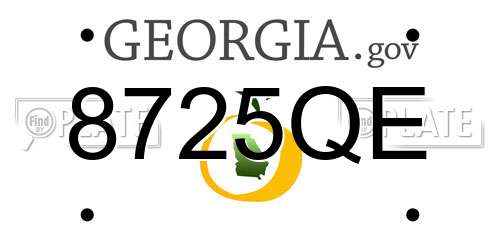8725QE Georgia License Plate