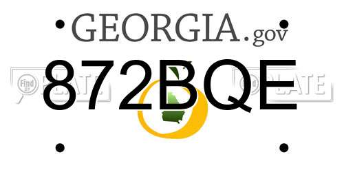 872BQE Georgia License Plate