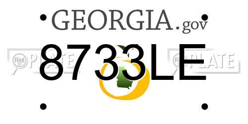 8733LE Georgia License Plate