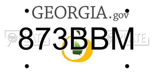 873BBM Georgia License Plate