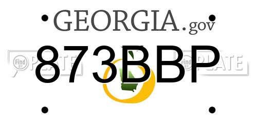 873BBP Georgia License Plate