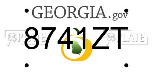 8741ZT Georgia License Plate