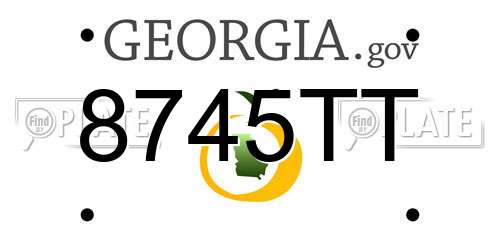 8745TT Georgia License Plate