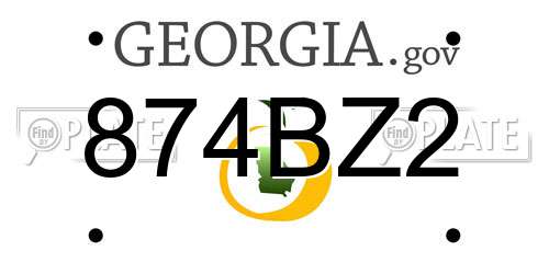 874BZ2 Georgia License Plate
