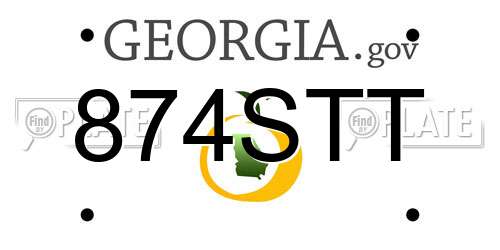 874STT Georgia License Plate
